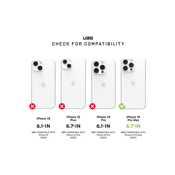 UAG Metropolis LT Kevlar Magsafe Phone Case for iPhone 15 Pro Max (Black)