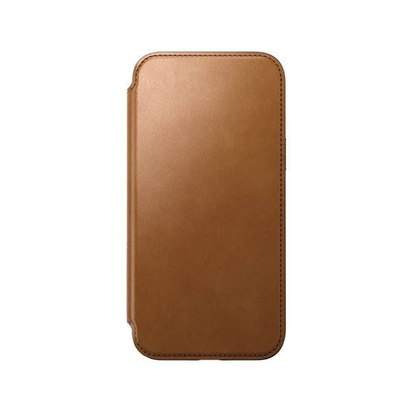 Nomad Leather Folio Phone Case for iPhone 15 Pro Max (English Tan)