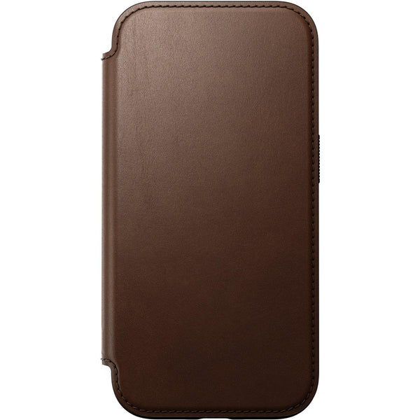 NOMAD Leather Folio Case for iPhone 16 (Brown)