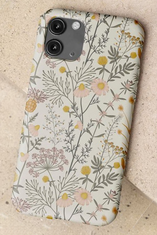 Botanical Weeds by Garabateo Phone Case (Beige)