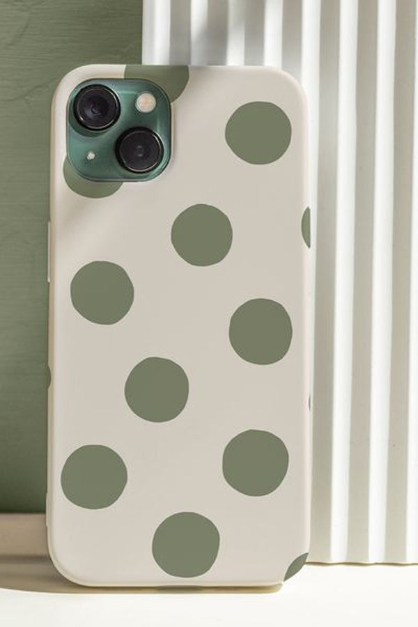 Clay Dots Phone Case (Linen Moss Green)