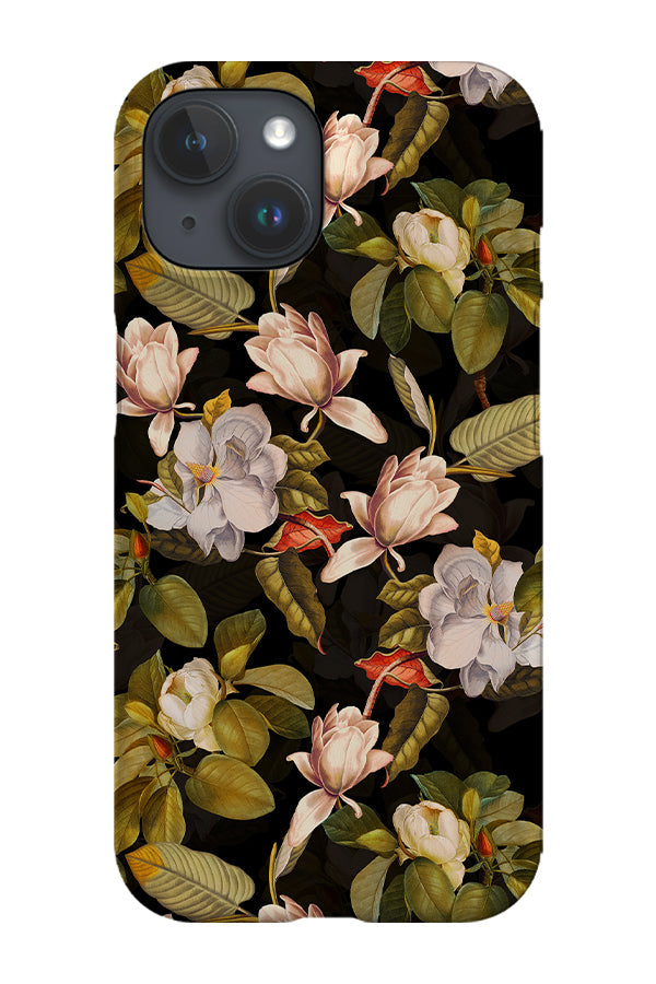 Vintage Moody White Florals By Uta Naumann Phone Case (Black)