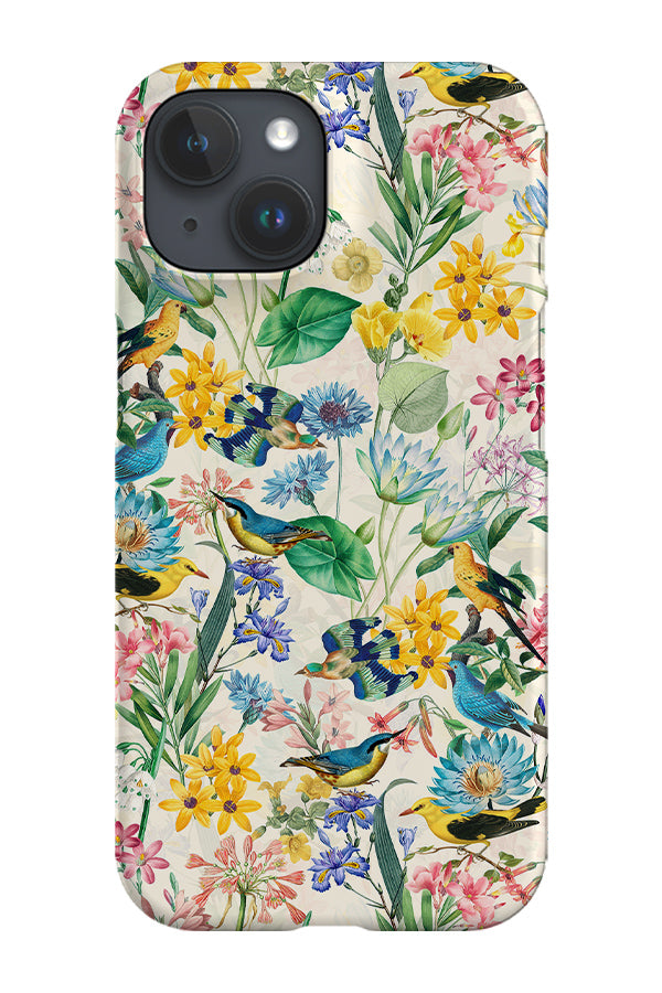 Beautiful Vintage Floral Birds By Uta Naumann Phone Case (Multicolour)