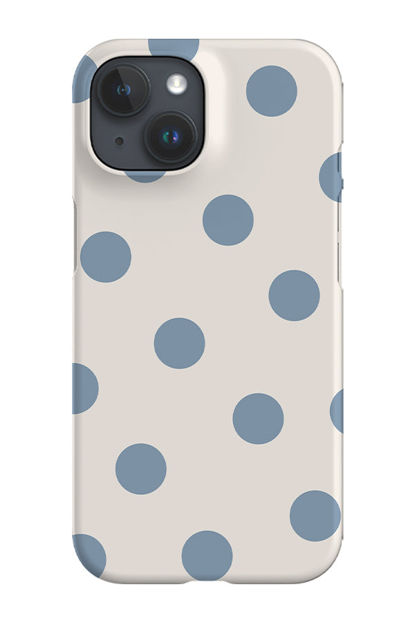 Bold Dots Phone Case (Ivory Dusty Blue)