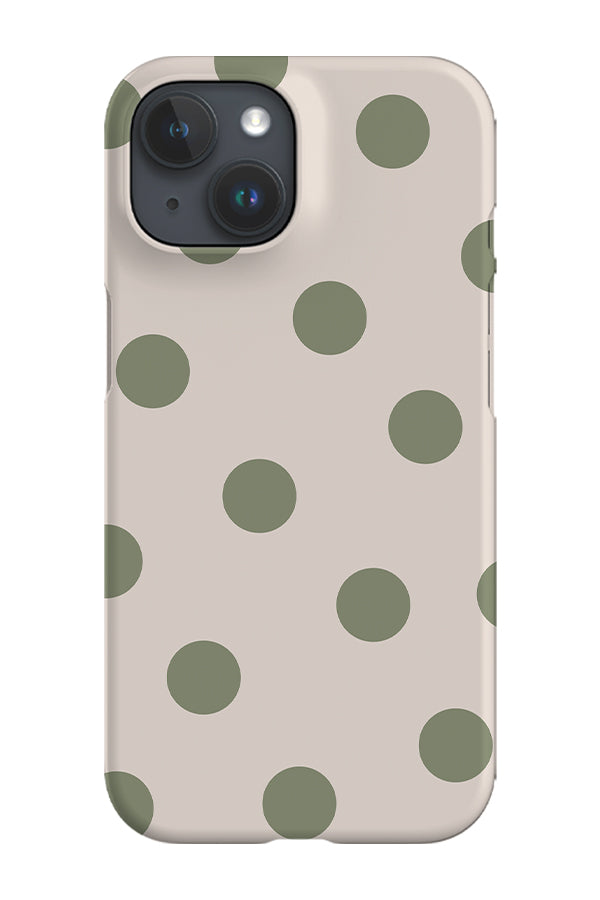 Bold Dots Phone Case (Linen Moss Green)