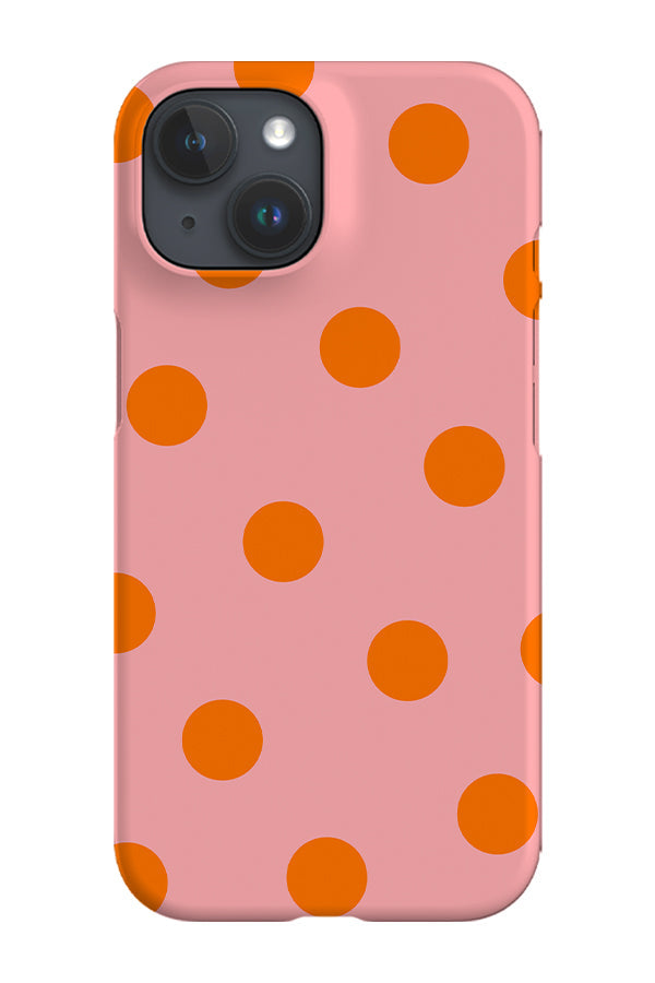 Bold Dots Phone Case (Orange Pink)