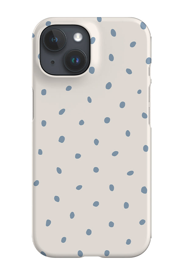 Drift Dots Phone Case (Ivory Dusty Blue)