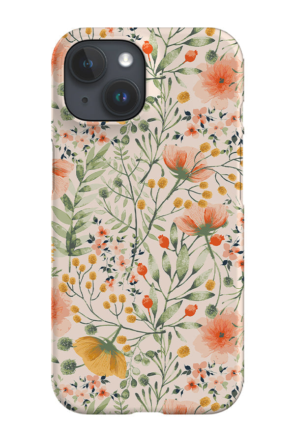 Hand Drawn Florals by Garabateo Phone Case (Beige)