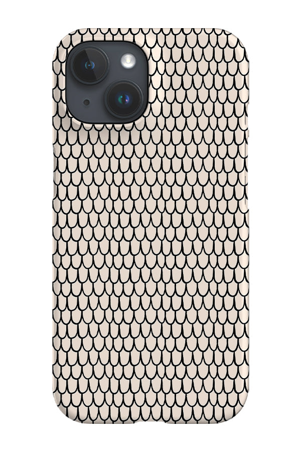 Fish Scale Scribble by Kayla Ann Phone Case (Black)