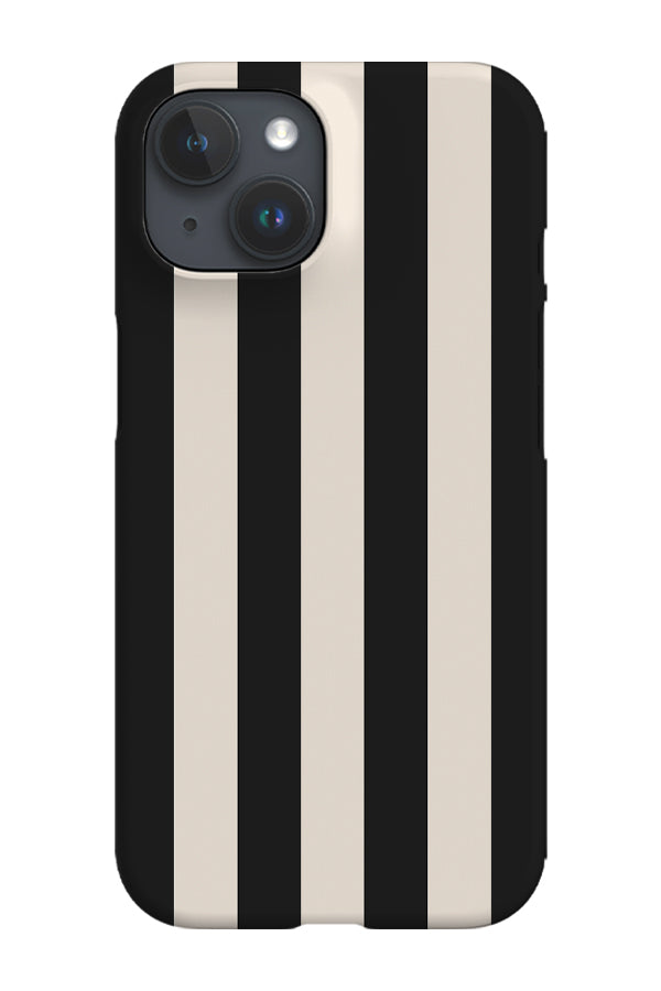 Quiet Line Stripe Phone Case (Beige Black)