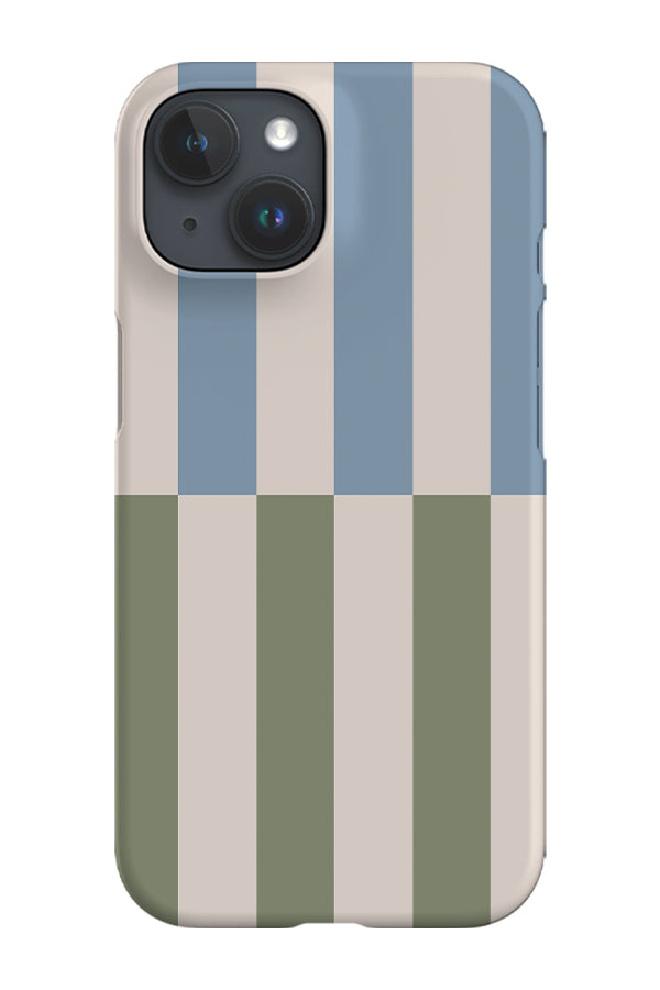 Shifted Stripes Phone Case (Dusty Linen Blue)