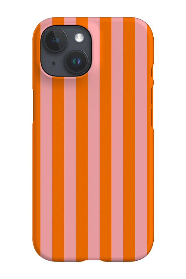 Still Line Stripe Phone Case (Orange Pink)