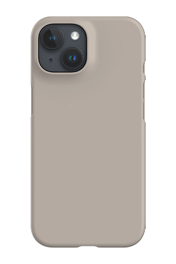 Still Tone Block Colour iPhone Phone Case (Putty Grey)