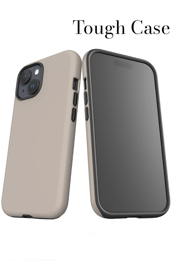 Still Tone Block Colour iPhone Phone Case (Putty Grey)