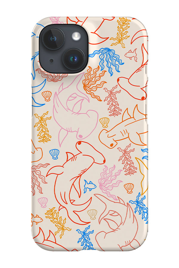 Hammerhead Shark Coral Reef Phone Case (Bright Multicolour)