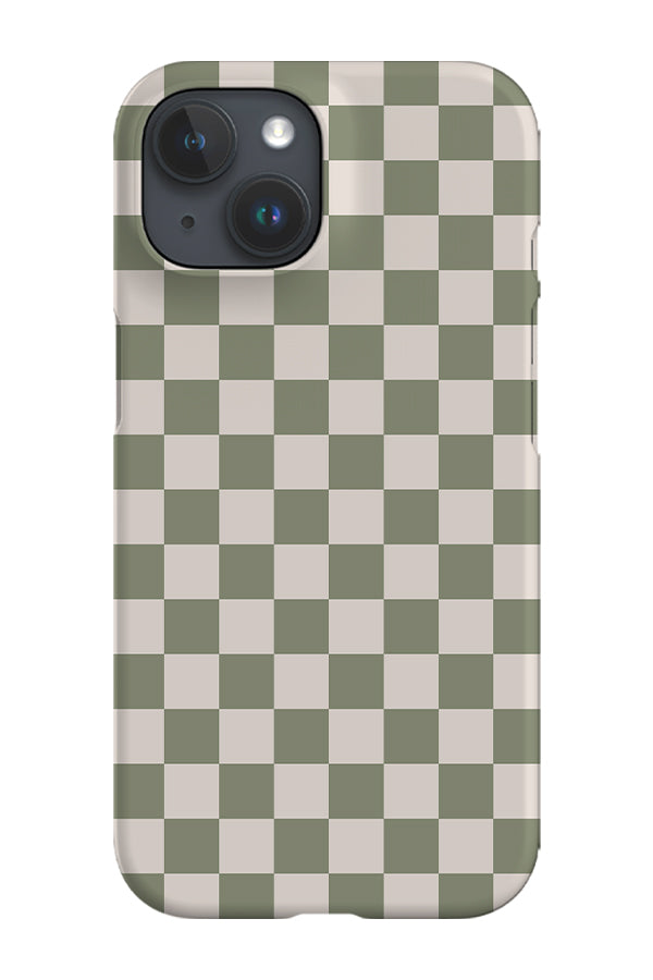 Checkered Phone Case (Linen Moss Green)