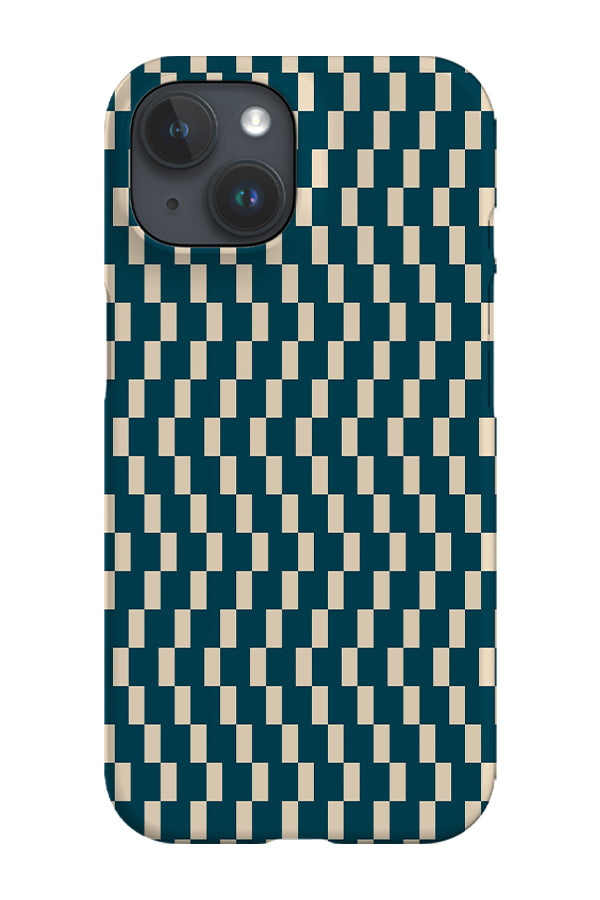 Geo Stripe by Kayla Ann Phone Case (Beige Blue)