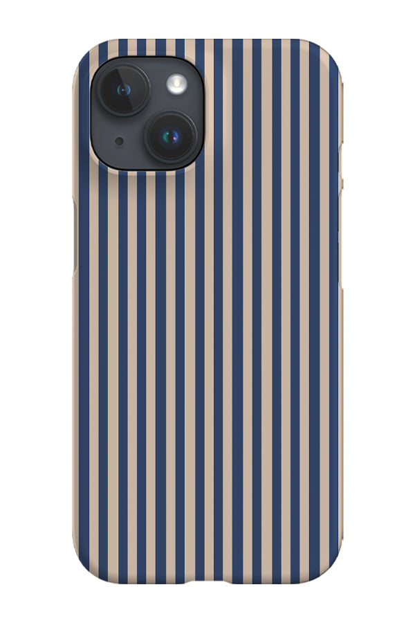 Line Study Stripes Phone Case (Indigo Blue Beige)