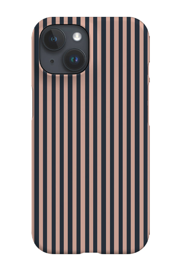 Line Study Stripes Phone Case (Rose Beige Ink)