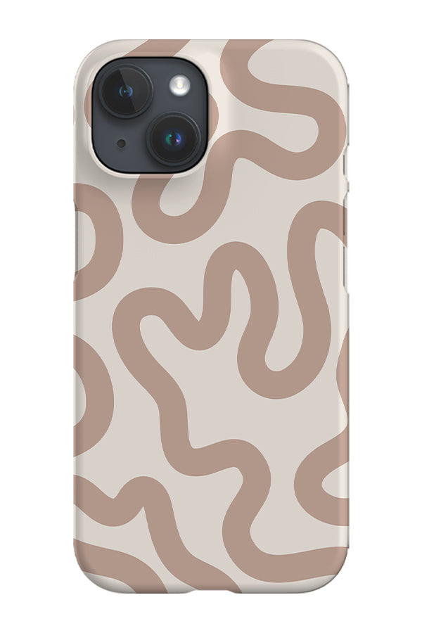 Swirl Lines Abstract Phone Case (Pale Terracotta)