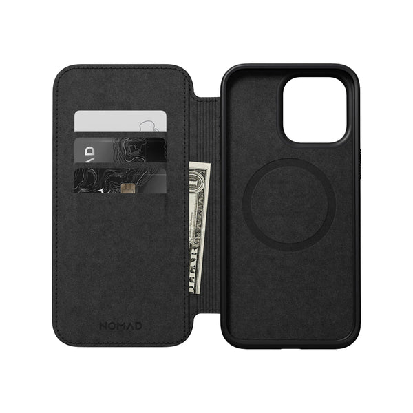 Nomad Leather Folio Phone Case for iPhone 15 Pro Max (English Tan)