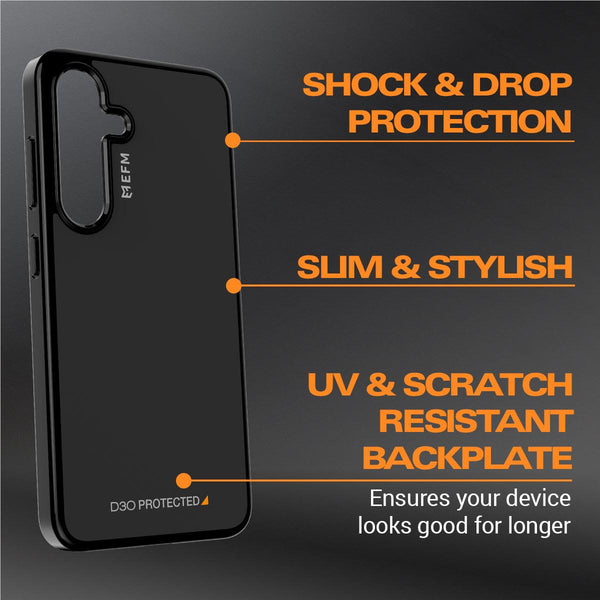 EFM Manhattan Case Armour with D3O BIO for Galaxy S24+ (Black)