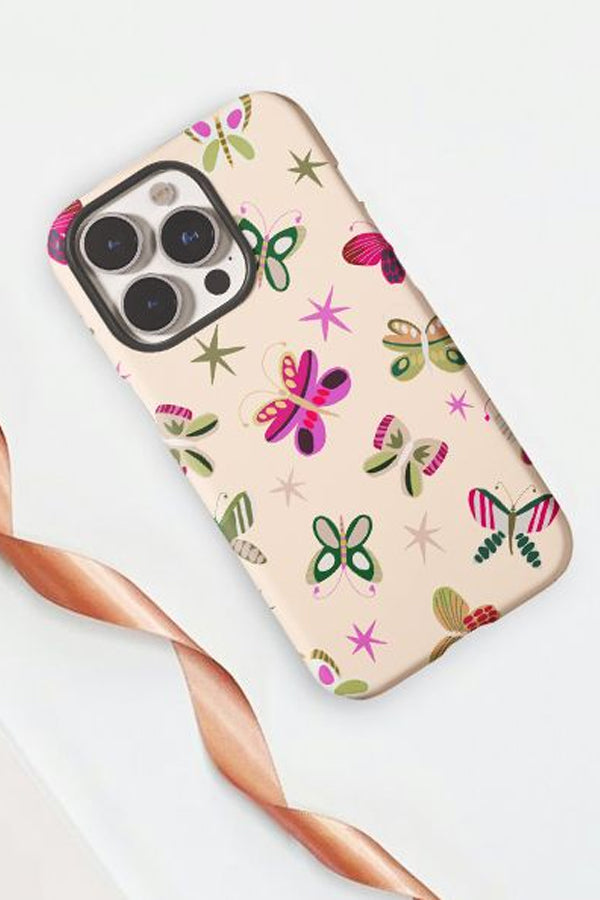 Butterfly Scatter Phone Case (Magenta Cream)