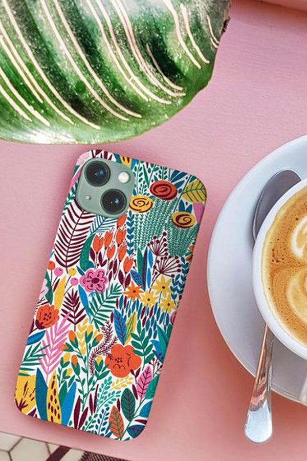 Colourful Flowers by Maria Galybina Phone Case (Rainbow)