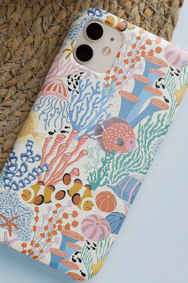 Coral Reef by Vivian Hasenclever Phone Case (White)