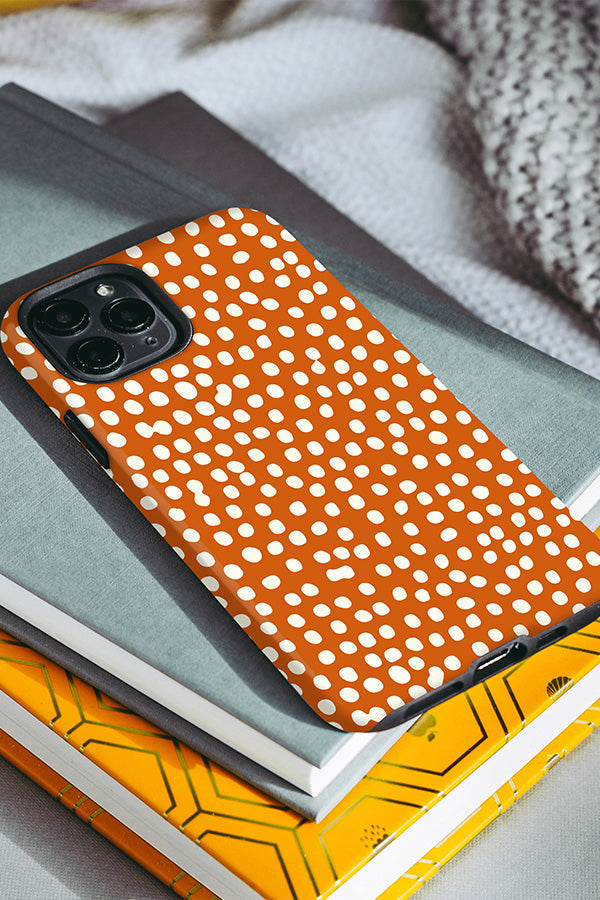 Dots Colour Trend Phone Case (Burnt Orange)