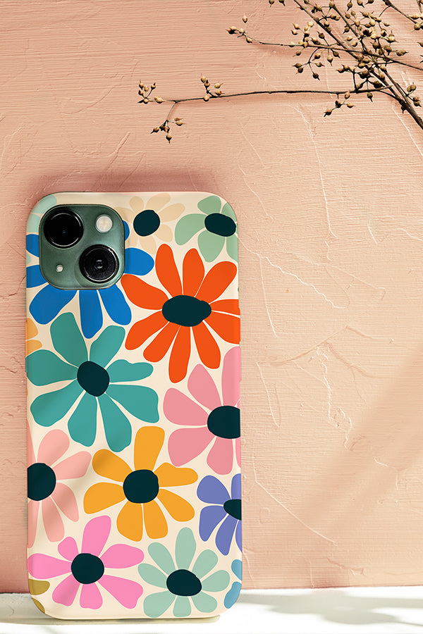 Retro Fun Floral By Gavthomeu Phone Case (Colourful)