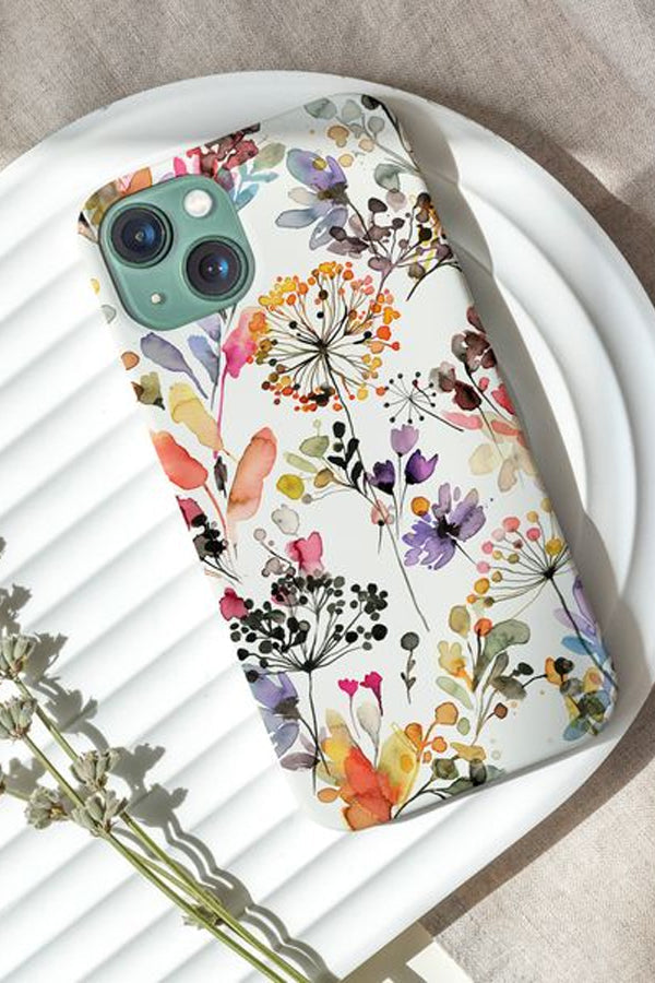 Wild Grasses By Ninola Design Phone Case (White)