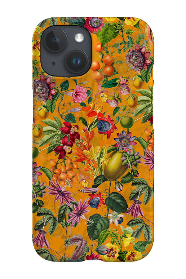 Vintage Passiflora and Fruit By Uta Naumann Phone Case (Orange)