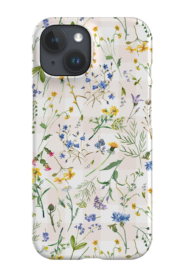 Summer Plaid Wildflowers By Uta Naumann Phone Case (Pink)