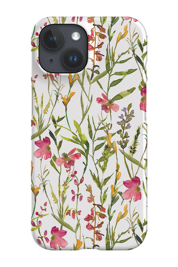 Watercolour Pink Lily Garden By Uta Naumann Phone Case (White)