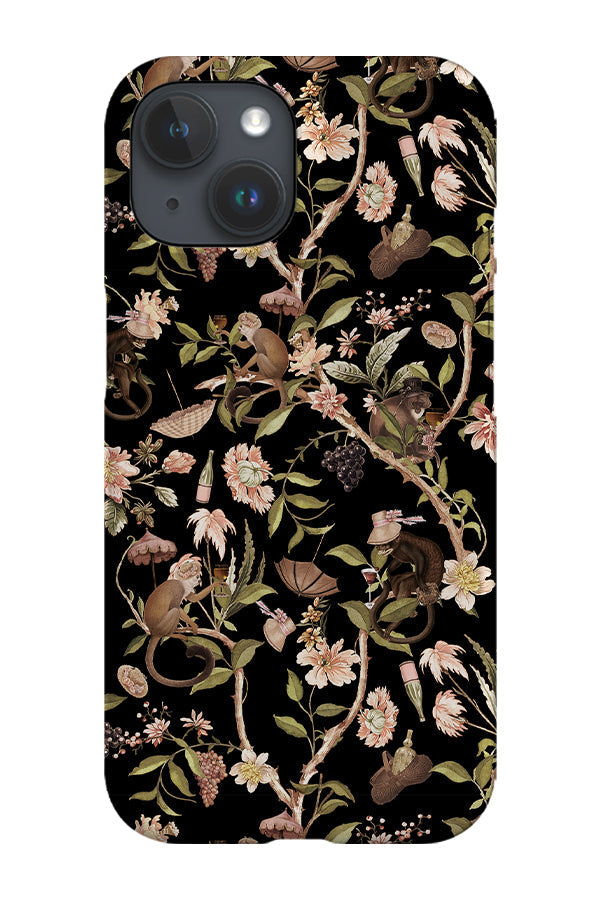 Vintage Chinoiserie Monkeys By Uta Naumann Phone Case (Black)