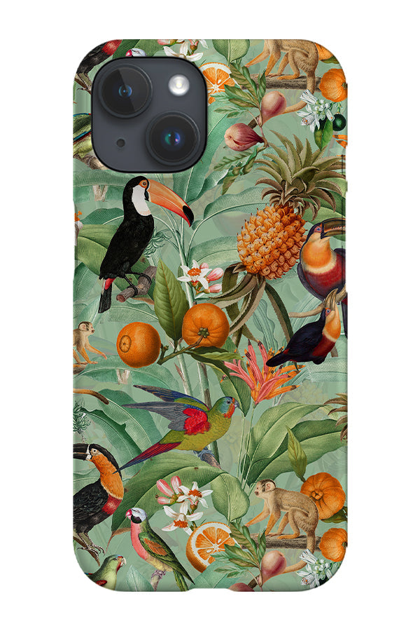 Vintage Exotic Toucans By Uta Naumann Phone Case (Green)
