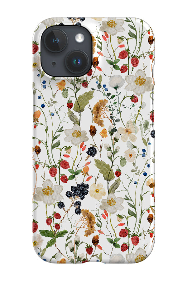 Watercolour Vintage Strawberries By Uta Naumann Phone Case (White)
