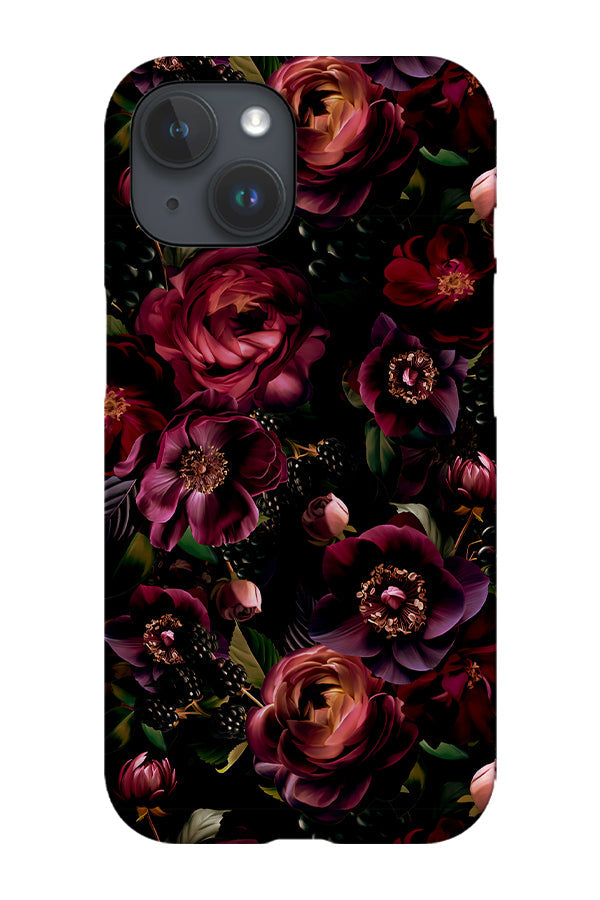 Vintage Dark Red Roses By Uta Naumann Phone Case (Red)