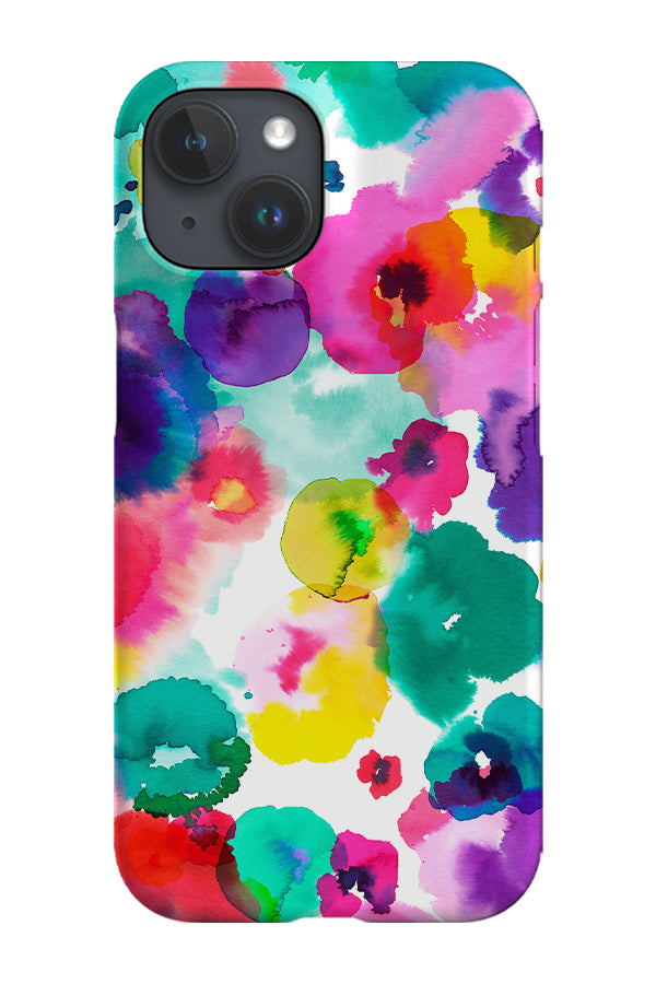 Abstract Watercolour Flowers Neon By Ninola Design Phone Case (Multicolour)