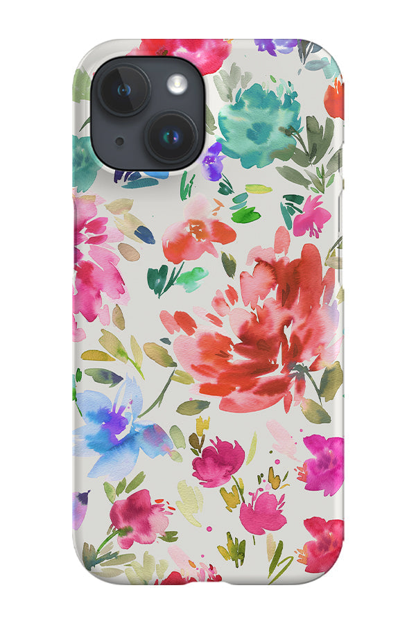 Beautiful Watercolour Summer Floral By Ninola Design Phone Case (Colourful)