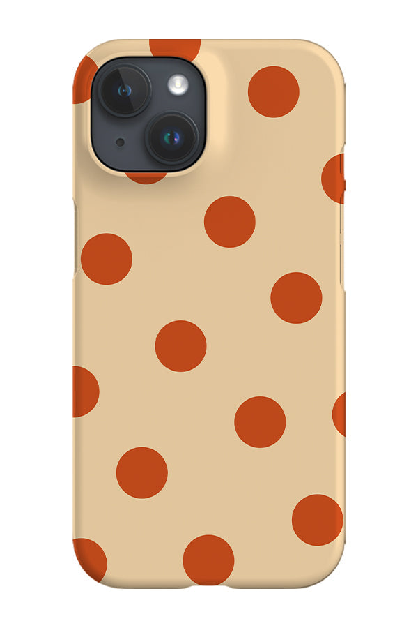 Bold Dots Phone Case (Beige Burnt Orange)