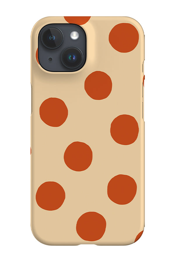 Clay Dots Phone Case (Beige Burnt Orange)