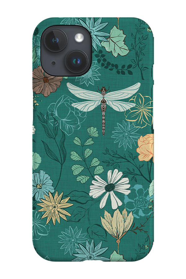 Dragonfly Floral by Michele Norris Phone Case (Green)
