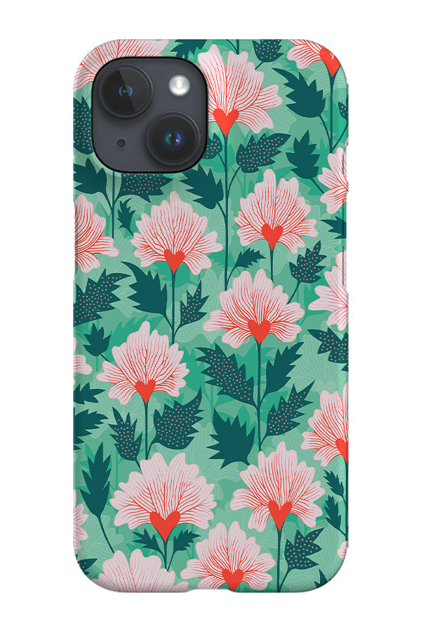 Hoya Hearts by Rachel Parker Phone Case (Green)