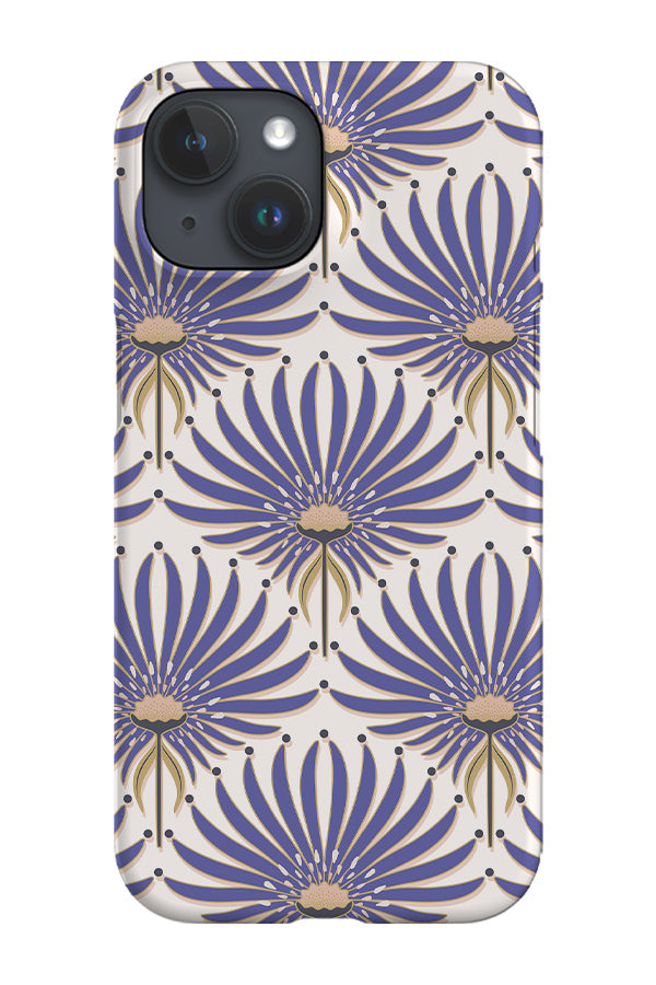 Geometric Flower by Garabateo Phone Case (Very Peri)