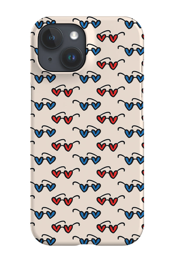 Heart Eye Sunglasses by Kayla Ann Phone Case (Beige)