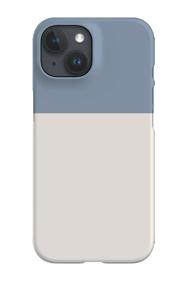 Colour Block Print Phone Case (Dusty Blue Ivory)