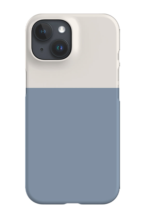 Colour Block Print Phone Case (Ivory Dusty Blue)