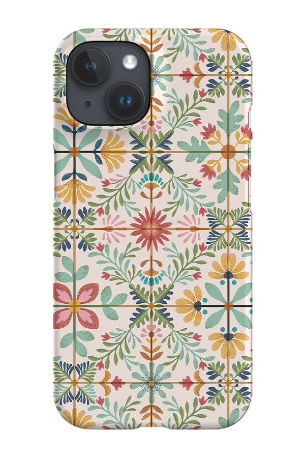 Nostalgic Vintage Tile by Garabateo Phone Case (Beige)